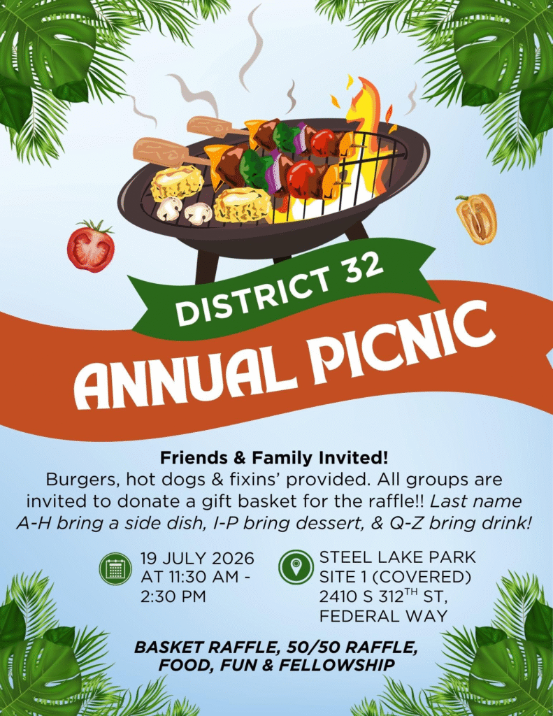 District 32 Anuual Picnic Flyer